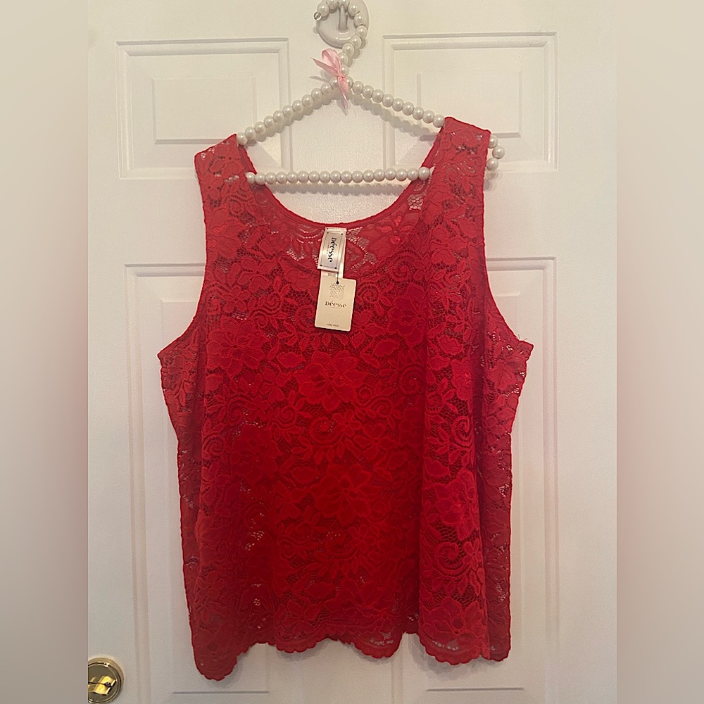 Red Lace Camisole (tank top)